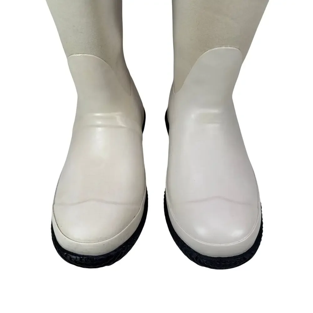 Hunter Original Slipper Snow Boot Womens 8 Insulated Foldable‎ Cuff White Willow